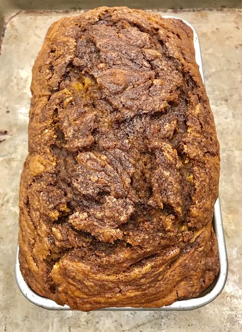 Cinnamon Swirled Pumpkin Bread Pumpkin Cinnamon Bread, Swirl Bread, Cinnamon Swirl Bread, Swirled Bread, Pumpkin Waffles, Baking Bread Recipes, Pumpkin Recipes Dessert, Pumpkin Bread Recipe, Sweet Pumpkin