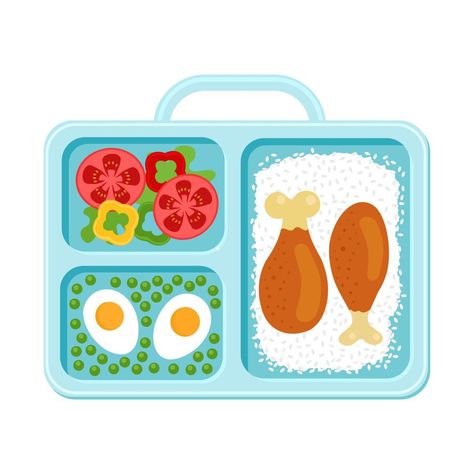 Lunchbox Illustration, Lunch Box Drawing, Lunch Box Illustration, Lunchbox Drawing, Healthy Food For Children, Lunch Food Ideas, Lunch Drawing, Food For Children, Lunch Food