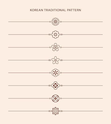 Korean traditional line pattern. asian s... | Premium Vector #Freepik #vector #line-elements #round #round-line #circle-line Korean Symbols Art, Korean Patterns, Korean Pattern, Japanese Tile, Korea Traditional, Invisible Cities, Korea Design, Round Round, Abstract Graphic