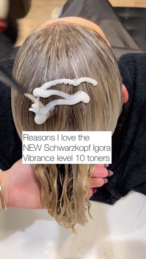 Run don’t walk🏃🏼‍♀️a must try are the new @schwarzkopfpro Igora Vibrance level 10 toners 🎥 Watch + save to find out why I love them ‼️ 🧪I… | Instagram Blonding Hair, Igora Vibrance, Blonde Toner, Highlight Hair, Color Formulas, Hair Color Formulas, Stephanie Brown, Schwarzkopf Professional, Royal Colors