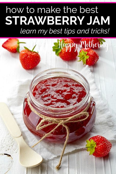 Strawberry Jam Recipe Without Pectin, Making Strawberry Jam, Easy Strawberry Jam, Strawberry Jam Recipe, Jam Recipes Homemade, Homemade Strawberry Jam, Homemade Jelly, Jam And Jelly, Jam Recipe