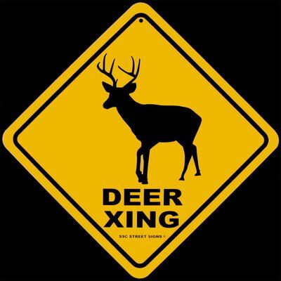 Deer Party, Garden Animal Statues, Cabin Bar, Deer Crossing, Crossing Sign, Stag Deer, Cabin Signs, Buck Deer, Hunting Cabin