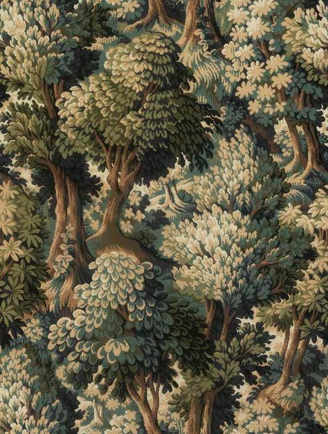 Basswood 01 Forest Fabric, Herb Prints, Chintz Fabric, Bedroom Murals, Textile Prints Design, Tapestry Fabric, Dark Art Illustrations, Beach Gardens, Forest Design