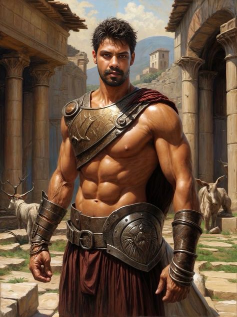 Roman Men, Warrior Man, Warrior Character, Roman Gladiators, Roman Man, Greek Dress, Warriors Pictures, Greek Men, Roman Warriors