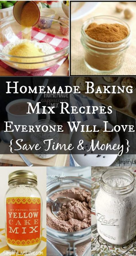 Baking Mix Recipes, Homemade Dry Mixes, Homemade Spice Mix, Homemade Baking, Homemade Pantry, Mason Jar Meals, Homemade Spices, Homemade Seasonings, Baking Mixes