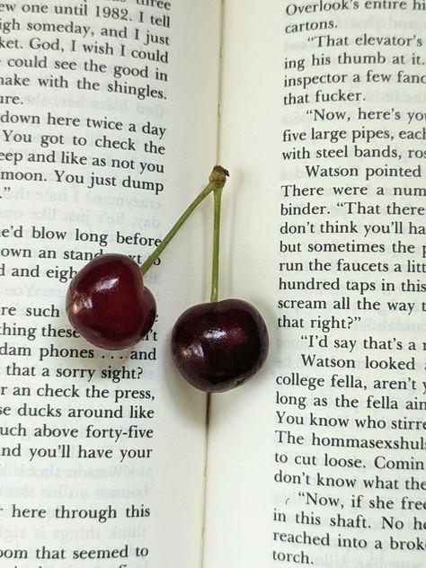 Cherry book aesthetic Nurse Shark, Adventure Aesthetic, Chocolate Box, Cherry Wood, Book Aesthetic, Mood Board, Literature, Cherry, Collage