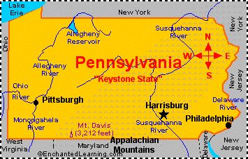 Map Quiz, State Abbreviations, Pennsylvania History, Virginia Mountains, Susquehanna River, William Penn, State Symbols, Many Friends, Delaware River