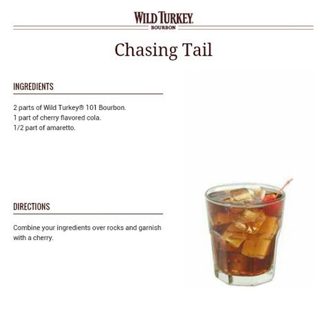 Chasing Tail - Wild Turkey Cocktail Wild Turkey Cocktails, Wild Turkey Whiskey Recipes, Jungle Bird Cocktail Recipe, Whiskey Maple Syrup Cocktail, Wild Turkey Bourbon Cocktails, Sweet Drinks Recipes, Wild Turkey Bourbon, Wild Turkey, Bourbon Cocktails