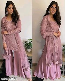 Plazzo Set, Girls Bridesmaid Dresses, Latest Designer Dresses, Kurta Sharara, Partywear Dresses, Trendy Dress Outfits, Georgette Dress, Designer Party Wear Dresses, Party Wear Indian Dresses