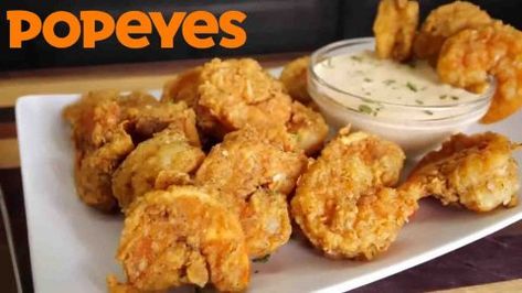 Popeyes’ Popcorn Shrimp Copycat Recipe | DIY Joy Projects and Crafts Ideas Popeyes Fried Shrimp Recipe, Popeyes Shrimp Recipe, Popcorn Shrimp Recipe, Shrimp Batter, Popeyes Menu, Fried Shrimp Recipe, Fried Shrimp Recipes, How To Make Shrimp, Diy Joy