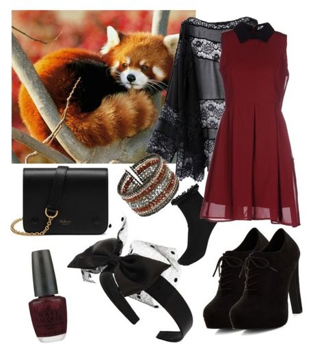 "Zootopia red panda : Emi" by linzhime on Polyvore featuring River Island, Anonyme Designers, New Look, NAKAMOL, Miss Selfridge, Mulberry and OPI Red Panda Inspired Outfit, Red Panda Outfit, Panda Clothes, Panda Outfit, Zoo Birthday, Cosplay Inspo, Red Panda, Zootopia, Inspired Fashion