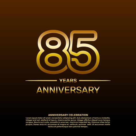 Vector 85th year anniversary design temp... | Premium Vector #Freepik #vector #anniversary #celebration-card #year-anniversary #number-logo Anniversary Design, Number Logo, Celebration Card, Anniversary Celebration, Year Anniversary, Vector Photo, Premium Photo, Design Template, Premium Vector