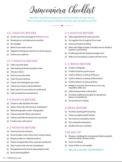 PLANNING TIME! – La Quinceañera Quince Checklist, Quinceanera Planning Checklist, Quinceanera Checklist, Quinceanera Traditions, Beauty And The Beast Quince, Quince Planning, Sweet 15 Party Ideas Quinceanera, Quincenera Dresses, Sweet 15 Party Ideas