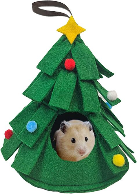 Amazon.com: JENPECH Hamster Guinea Pig Cage Accessorie Rabbit Chinchilla Hedgehog Bird Christmas Tree Shape Felt Small Animal Pet Bed House Green : Pet Supplies Green Beds, Bed Hideout, Squirrel Toys, Bunny Bed, Bird Christmas Tree, Bunny Beds, Pet Tent, Hamster Bedding, Christmas Tree Shape