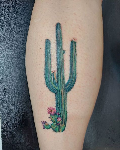 Saguaro Cactus Flower Tattoo, Cactus Tattoo Color, Cactus With Flower Tattoo, Saguaro Cactus Tattoo, Saguaro Tattoo, Cactus Flower Tattoo, Saguaro Cactus Flower, Sunset Tattoos, Cactus Tattoo