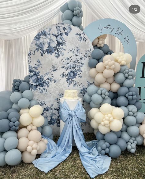 Fancy Baby Shower, Baby Shower Garcon, Bridal Shower Balloons, Idee Babyshower, Something Blue Bridal, Baby Shower Deco, Blue Bridal Shower, Birthday Party Theme Decorations, Boy Baby Shower Themes