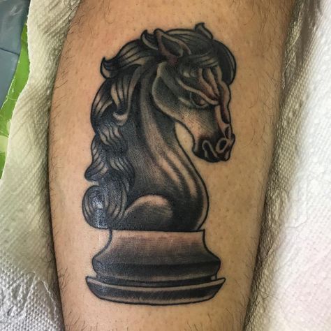 Knight Chess Piece Tattoo, Tattoo Chess, Chess Piece Tattoo, Knight Chess Piece, Chess Tattoo, Knight Horse, Wizard Chess, Chess Knight, Knight Chess