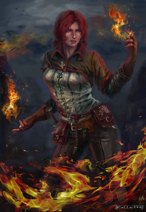 Triss Merigold Witcher 3, Witcher Triss, Witcher 3 Art, Witcher Game, The Witcher Game, The Witcher Wild Hunt, Witch Drawing, Triss Merigold, The Witcher Books