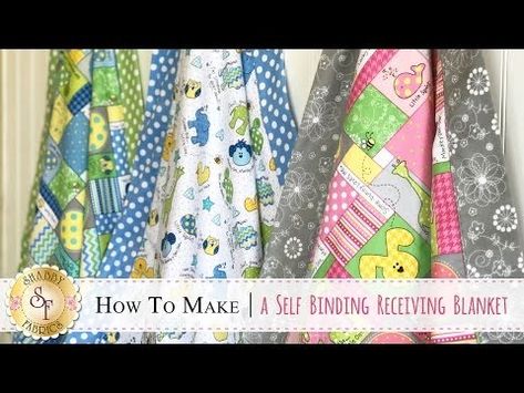 How to Make a Self-Binding Baby Blanket - Free Pattern Download | Shabby Fabrics Shabby Fabrics Quilts, Self Binding Baby Blanket, Baby Blanket Tutorial, Trendy Baby Blankets, Diy Baby Blanket, Blanket Tutorial, Quilting Videos, Blanket Diy, Shabby Fabrics