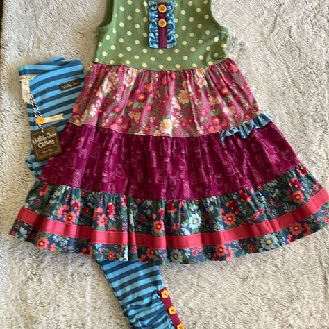 Matilda Jane 2 piece Dress & NWT Bennie’s Bundle. Size 6 Pretty Leggings, Visual Archive, Pumpkin Dress, Matilda Jane Clothing, 2 Piece Dress, Jane Clothing, Fancy Costumes, Jane Dress, Baby Leggings