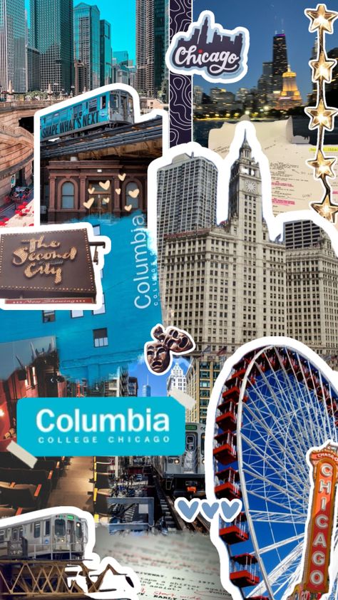 Learning Diary, Columbia College Chicago, College Vision Board, Chicago Aesthetic, Dream Collage, Columbia College, My Kind Of Town, Your Aesthetic, Connect With People