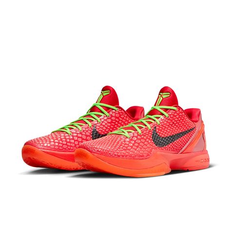 Nike Zoom Kobe 6 Protro 'Reverse Grinch' FV4921-600 Reverse Grinch, Kobe 6 Protro, Kobe 6, Nike Original, Yeezy Boots, Nike Zoom Kobe, Electric Green, Nike Models, Air Jordan 12 Retro