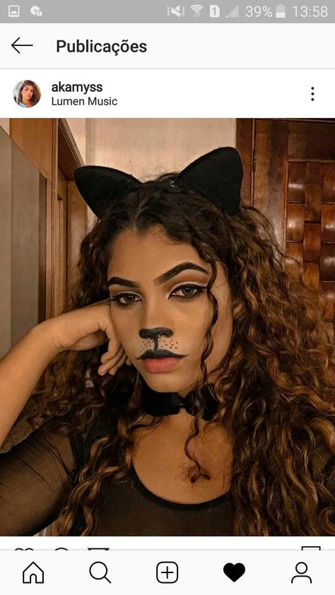 Kitten Makeup, Cat Costume Makeup, Halloween Simples, Disfraces Ideas, Cat Halloween Makeup, Leopard Costume, Cat Costume, Make Up Inspo, Fantasias Halloween