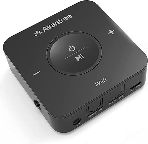 Avantree TC417 aptX Low Latency Bluetooth Transmitter Receiver, Support Optical Digital Toslink, Volume Control for 3.5mm Aux, RCA, 20H Playtime, Wireless Audio Adapter for TV, Home Stereo : Amazon.ca: Electronics Sony Headphones, Tv Home, Wireless Transmitter, Bluetooth Transmitter, Wired Headphones, Bluetooth Audio, Audio Cable, Bluetooth Headphones, Tv Unit