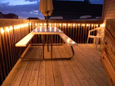 Quick Tip #5 - Lighting the Deck Outdoor Deck Lighting, Best Outdoor Lighting, Wooden Deck, Patio Cover, Deck Lights, Diy Deck, Backyard Inspo, Deck Lighting, Outdoor Christmas Lights