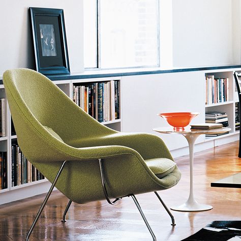 eero saarinen womb chair Eero Saarinen Furniture, Knoll Womb Chair, Saarinen Womb Chair, Saarinen Table, Knoll Furniture, Womb Chair, Contemporary Accent Chair, Eero Saarinen, Florence Knoll