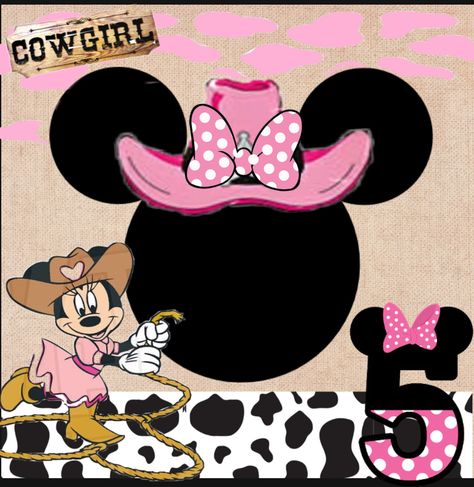 Minnie Mouse Rodeo Party, Western Minnie Mouse Party, Minnie Mouse Cowgirl, Gigi 2, Birthday Minnie Mouse, Rodeo Party, Birthday 5, Farm Themed Birthday Party, Mouse Pictures