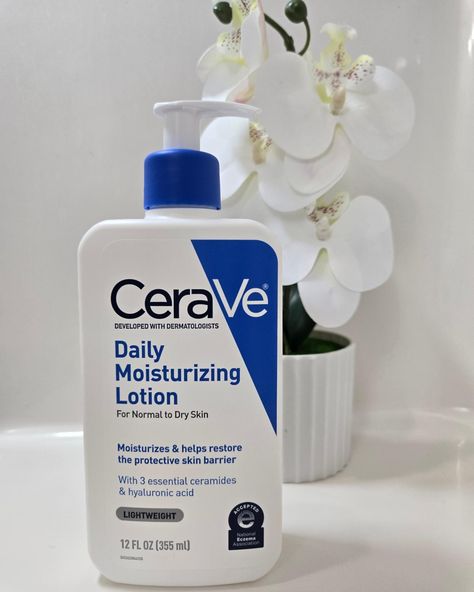 I've been using CeraVe Moisturizing Lotion for a few months now, and it has become a staple in my skincare routine. Here's why: ✨ Super Hydrating: Thanks to hyaluronic acid and ceramides, my skin feels incredibly moisturized all day. Ceramides locks in skin's moisture and helps restore the protective barrier. ✨ Gentle: It's fragrance-free and non-irritating, perfect for sensitive skin. ✨ Non-Greasy: It absorbs well without leaving a greasy residue, making it suitable for oily skin. Overall,... Dry Skin Moisturizer Face, Cerave Daily Moisturizing Lotion, Cerave Moisturizer, Cerave Moisturizing Lotion, Dry Skin Body Lotion, Daily Moisturizing Lotion, My Skincare Routine, Lotion For Dry Skin, Hydrating Cleanser