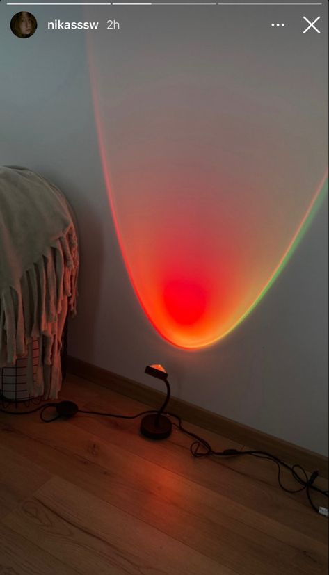 Warm Lighting Living Room, Bedroom Mood Lighting, Sunset Lamp Aesthetic, Aura Lamp, Aura Lighting, Aura Light, Orange Led Lights, Sunset Decor, Sun Lamp