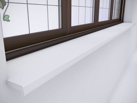 Window sills – how to choose the finishing touch of your windows? Window Sill Painting Ideas, Black Window Sills Interior, Window Sill Ideas, Granite Window Sill, Modern Window Trim, Stone Window Sill, Interior Window Sill, Window Sill Trim, Interior Window Trim