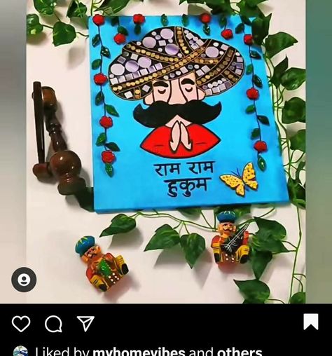 Padharo Sa Rangoli, Padharo Sa Decor, Padharo Sa Wall Art, Padharo Sa Art, Rajasthani Decor, Baby Crafts Diy, Funny Art Prints, Paper Quilling Designs, Diy Paper Crafts Decoration