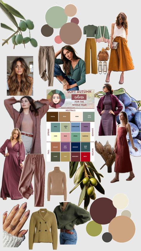 Soft Autumn Color Palette, Spring Roses, Deep Autumn, Fall Color Palette, Soft Autumn, Green Opal, Fashion Seasons, Dark Teal, Color Theory