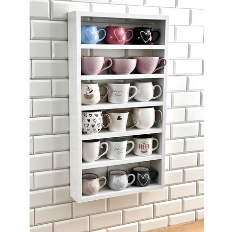 Coffee Mug Shelf, Hanging Cup Rack, Coffee Cup Holder, Coffee Mug Wall Rack, Coffee Wall Shelf, Coffee Mug Display Cubby, Coffee Bar Decor przez coffeBar na Etsy Coffee Mug Shelf, Floating Mug, Coffee Mug Wall, Mug Wall Rack, Coffee Mug Wall Rack, Mug Shelf, Cup Shelf, Mug Wall, Coffee Mug Display