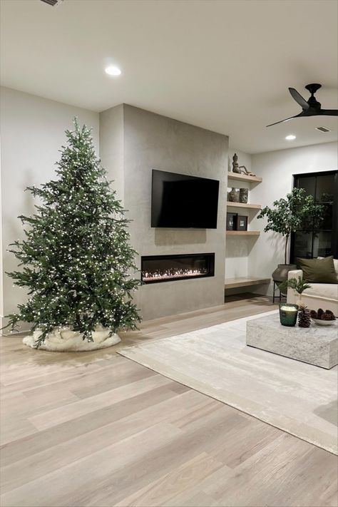 Big Christmas Tree Living Rooms, Studio Apartment Christmas Tree, Christmas Tree Apartment Living Rooms, Christmas Tree 7.5 Ft, 7.5 Ft Christmas Tree Slim, Christmas Dreaming, White Farmhouse, Lulu And Georgia, Marble Coffee Table