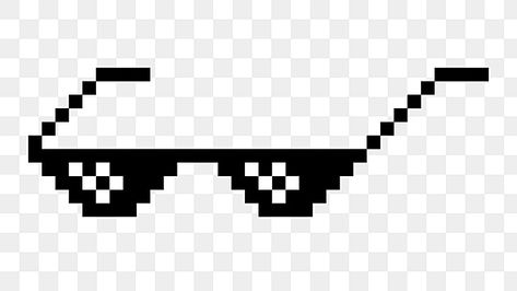 Glasses Pixel Art, Mlg Glasses, Pixel Art Eyes, Eye Pixel Art, Black Pixel Art, Pixel Art Black, Pixel Art Funny, Swag Glasses, Pixel Glasses