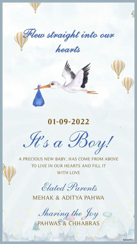 Baby Name Announcement Template, Its A Boy Announcement Template, Its A Baby Boy Announcement, Baby Boy Announcement Template, Baby Announcement Video, Baby Gender Announcement, House Altar, Baby Boy Announcement Cards, Baby Arrival Announcement