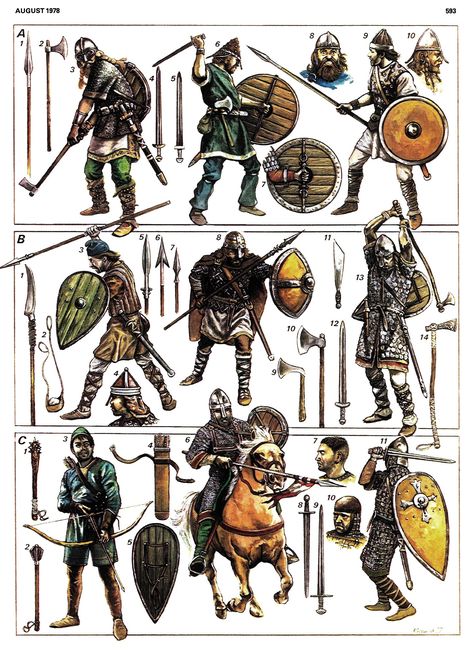 The armies of 1066 by the late great Richard Scollins Century Uniforms, Historical Warriors, Medieval Knights, Medieval Ages, Historical Armor, Ancient Warfare, Medieval Period, Medieval Armor, Medieval Knight