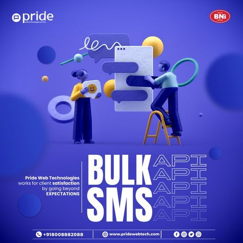 Bulk SMS API gives developers the ability to integrate functionality into their own applications. Hurry up! Get in Touch with us at +91 8008882088. #pridewebtechnologies #seo #prideweb #smsservicesprovider #smsmarketing #smsmarketingservice #smsmarketingtips #smsmarketingcampaign Graphic Design Posters Layout, Digital Marketing Tips, Sms Marketing, Web Technology, Application Design, Poster Layout, Graphic Design Posters, Marketing Campaigns, Marketing Services