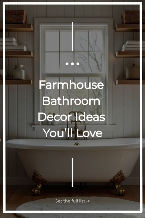 Farmhouse Bathroom Decor Ideas You’ll Love Farmhouse Master Bath, Vibrant Color Schemes, Botanical Bathroom, Trendy Mirrors, Elegant Shower Curtains, Cozy Textiles, Farmhouse Bathroom Decor Ideas, Boho Kitchen Decor, Simple Bathroom Decor