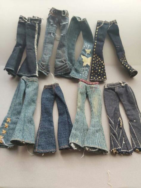 Pixies Aesthetic, Bratz Jeans, Bratz Outfits, Bratz Doll Outfits, Barbie Wardrobe, Diy Barbie Clothes, Bratz Girls, Bratz Inspired Outfits, Denim Jeans Fashion