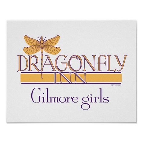 Gilmore Girls Dragonfly Inn Logo Poster #digitaldesign ✋ Dragonfly Inn Logo, Gilmore Stickers, Gilmore Girls Printables, Dragonfly Inn Gilmore, Inn Aesthetic, Office Wall Art Ideas, Gilmore Girls Christmas, Gilmore Girls Dragonfly Inn, Phonecase Ideas