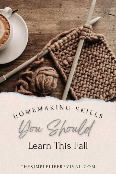 New Homemaking Skills You Should Learn This Fall 🍁🍂 plus tips on how to fit learning a new skill into your schedule and how you can involve your kids too! Homemaker Schedule, Learning Patience, Learn A New Skill, Weekend Projects, How To Gain Confidence, Frugal Living, Slow Living, Simple Living, Simple Life