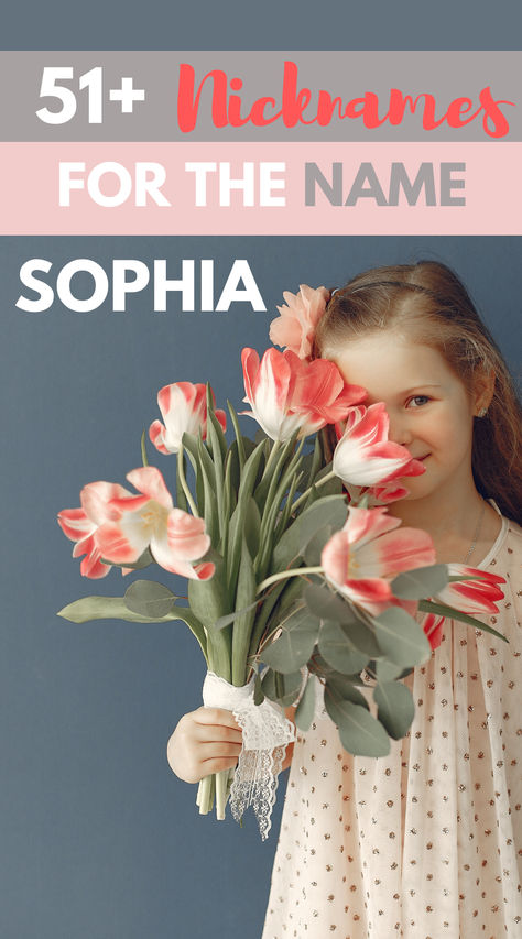 51 nicknames for Sophia - the best short, sweet and funny Sophia nicknames #Sophia #Nicknames #GirlNames Lily Name, Lily Meaning, Funny Nicknames, Good Nicknames, Cute Nicknames, Cool Baby Names, Baby On Board, Name Inspiration, Flower Names