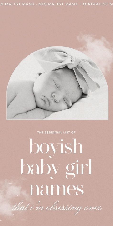 Searching for cute baby names for your baby girl, but don't love all the frou-frou options out there? These super cool 'boy names for a girl' are actually FLYING up the baby name charts - and I bet you didn't even realize! Save these gender neutral baby names to your list of baby girl names *today* (aka boyish girl names)! Boy Names For A Girl, Boyish Girl Names, Gender Neutral Baby Names, Neutral Baby Names, Different Baby Names, Old Fashioned Baby Names, Country Baby Names, Strong Baby Names