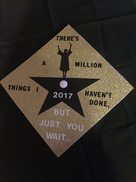 Highschool Musical Graduation Cap, Grad Cap Hamilton, Musical Theater Graduation Cap, Grad Cap Ideas Musical Theatre, Volleyball Graduation Cap, Graduation Cap Designs Musical Theatre, Grad Cap Ideas Hamilton, Musical Theatre Graduation Cap, Broadway Graduation Cap