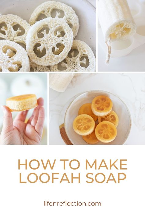 Homemade Loofah Soap, Loofah Soap Recipe, Soap Bar Recipe, Loofah Soap Diy, At Home Spa Day, Home Spa Day, Diy Soap Bars, Spa Recipes, Homemade Spa